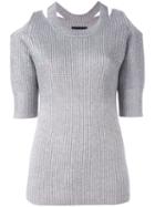Zoe Jordan 'aristotle' Cold Shoulder Sweater, Women's, Size: S/m, Grey, Cashmere/wool