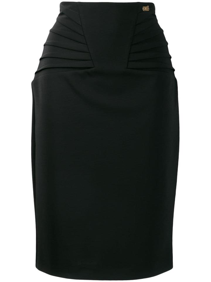 Cavalli Class Fitted Midi Skirt - Black