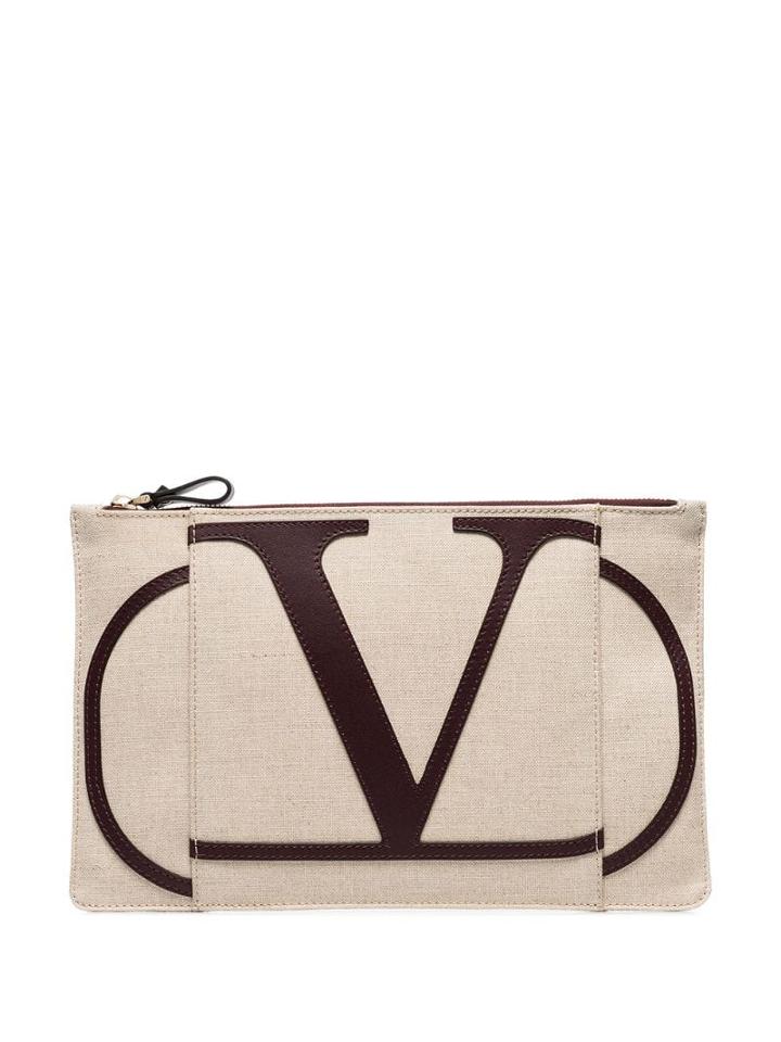 Valentino Valentino Garavani Vlogo Pouch - Neutrals