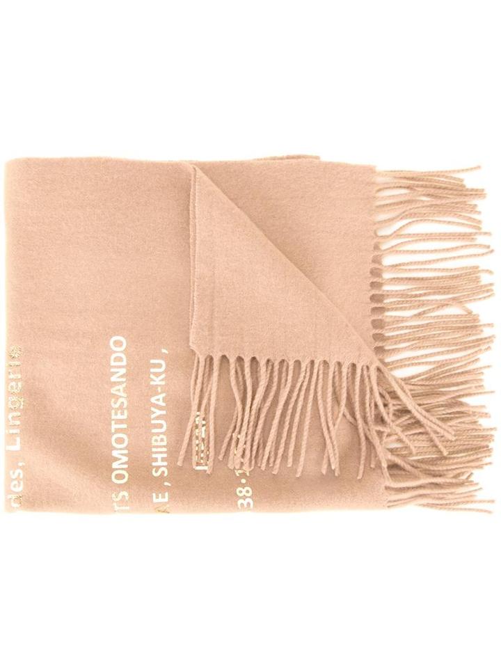 Theatre Products Logo Scarf, Women's, Brown, Wool/cashmere