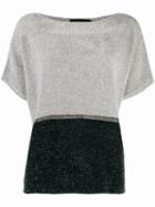 Fabiana Filippi Two-tone Knit T-shirt - Grey