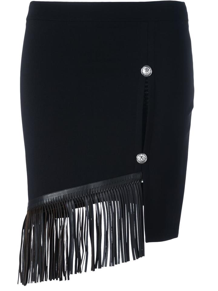 Versus Button Down Fringed Skirt
