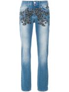 Frankie Morello Josephine Embellished Straight Leg Jeans - Blue