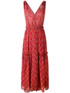 Ulla Johnson - Floral Print Flared Dress - Women - Silk - 6, Red, Silk