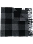 Woolrich Knitted Check Scarf - Grey