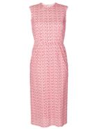 Comme Des Garçons Vintage Lace Sleeveless Dress - Pink & Purple