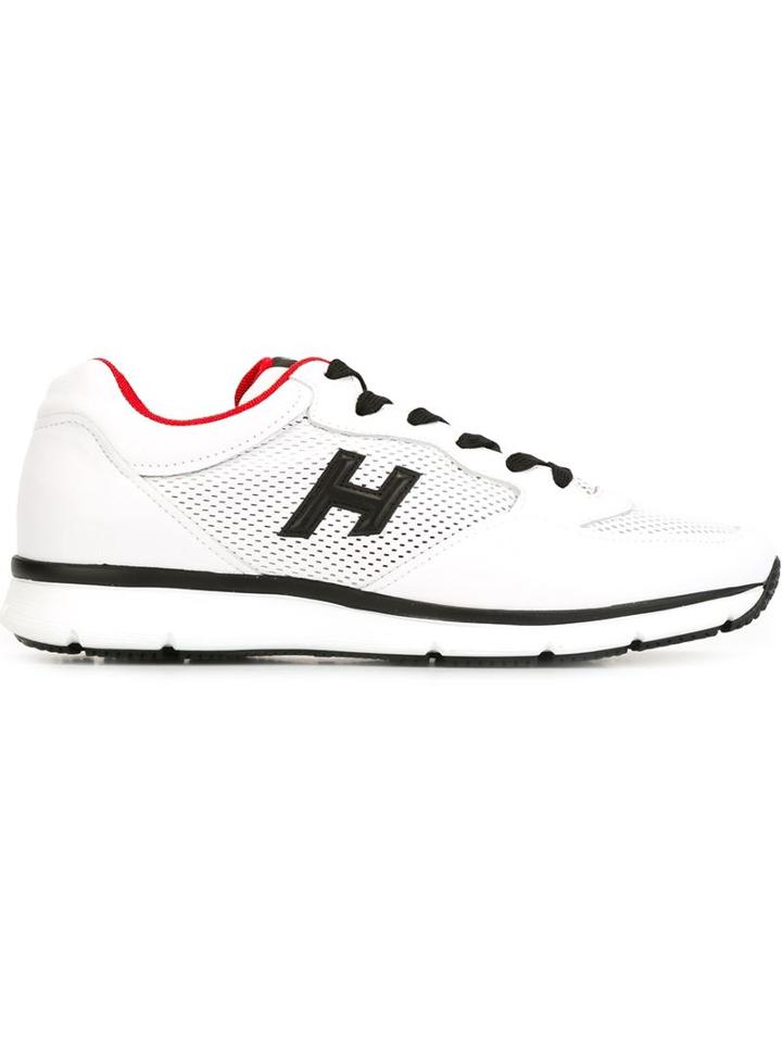 Hogan Perforated Detailing Sneakers, Men's, Size: 9.5, White, Rubber/leather/nylon