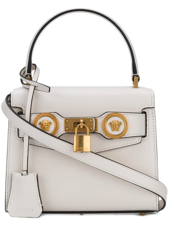 Versace Medusa Lock Shoulder Bag - White