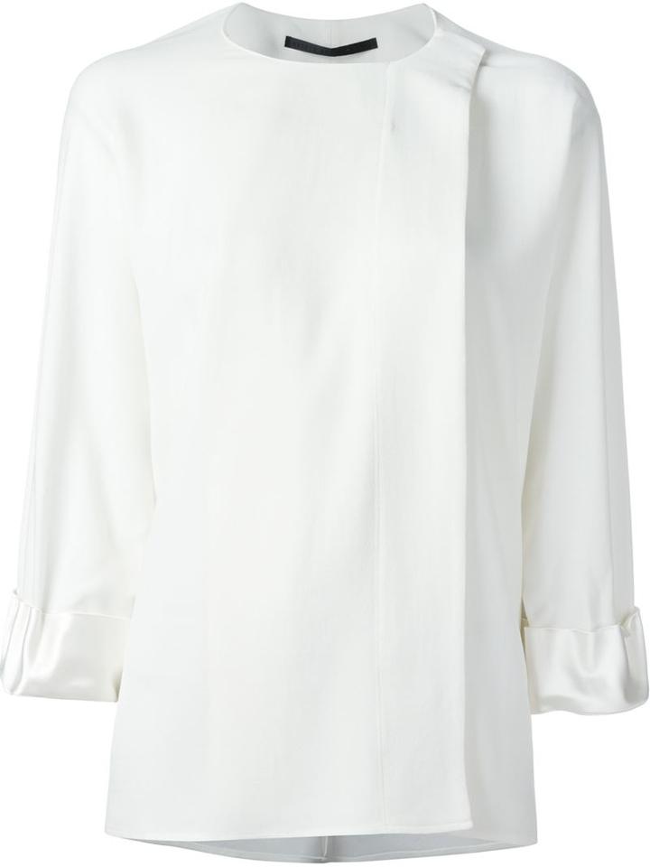 Haider Ackermann Foldover Front Blouse