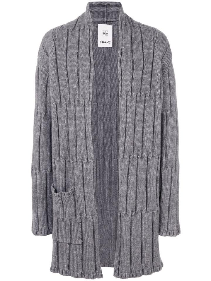 Lost & Found Rooms Long Open-front Cardigan - Grey