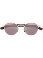 Mykita 'sycamore' Round Frame Sunglasses, Adult Unisex, Brown, Plastic/stainless Steel