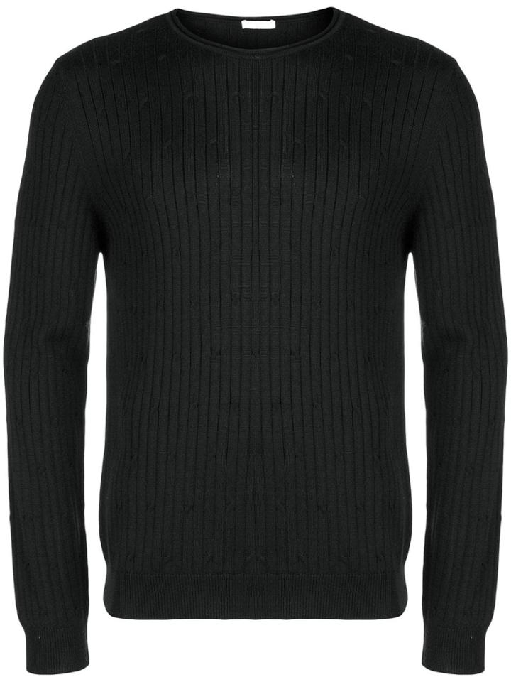 Cenere Gb Pinched Rib Knit Sweater - Black
