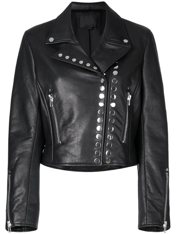 Alexander Wang Cropped Biker Jacket - Black