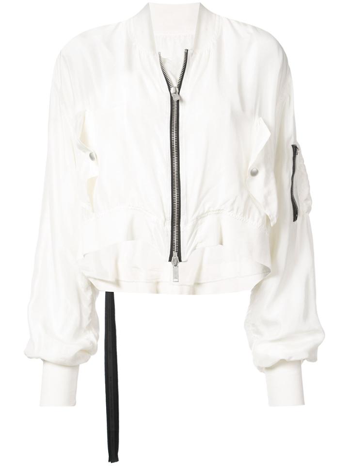 Unravel Project Cropped Lightweight Jacket - White
