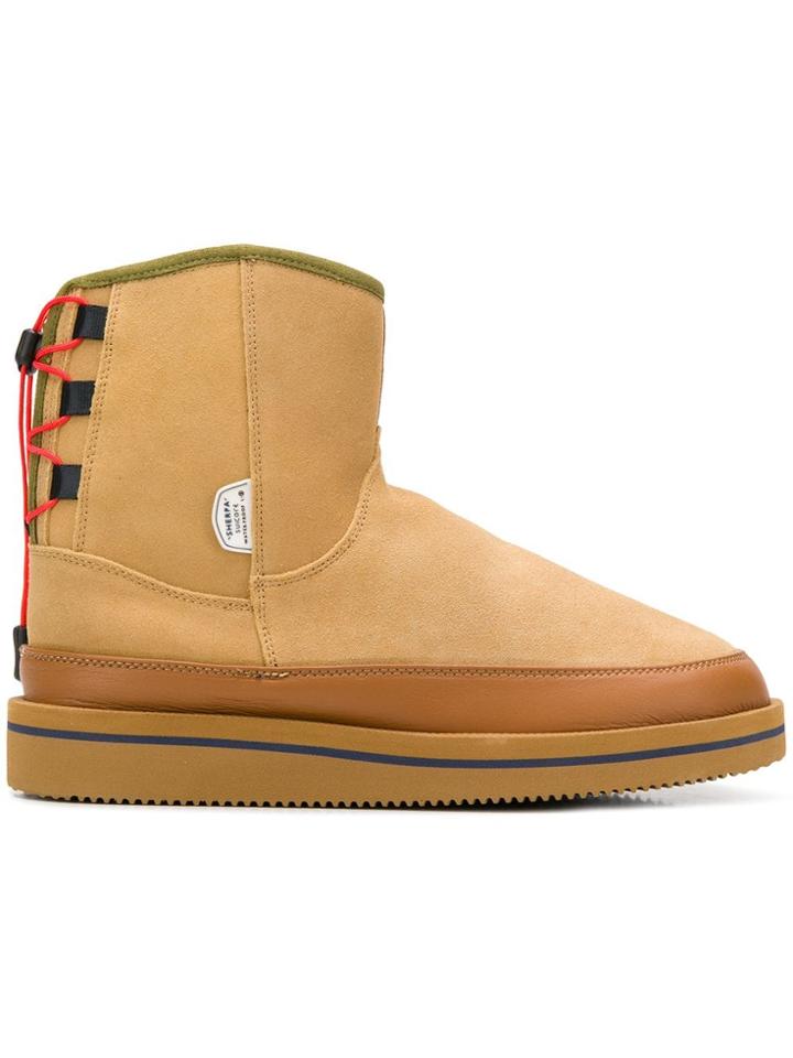 Suicoke Rear Lace-up Boots - Brown