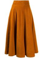 Roberto Collina Corduroy Midi Skirt - Orange
