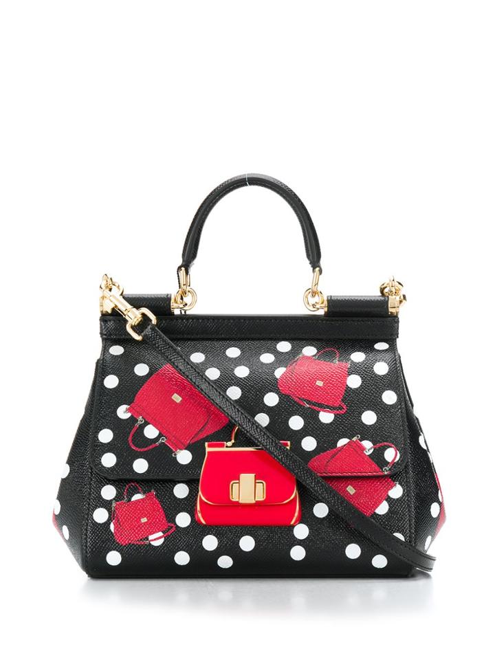 Dolce & Gabbana Polka Dot Tote Bag - Black