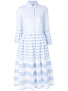 Sara Roka Checked Shirt Dress - Blue