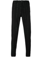 Transit Pinstripe Trousers - Black