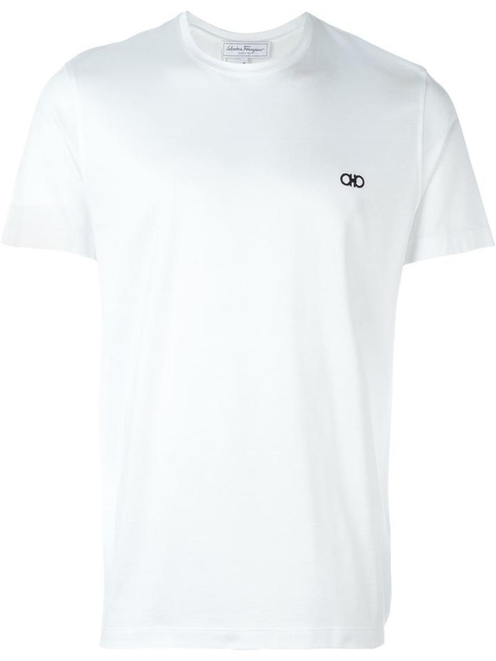 Salvatore Ferragamo Embroidered Logo T-shirt