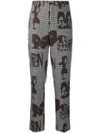 Comme Des Garçons Printed Faces Trousers - Black