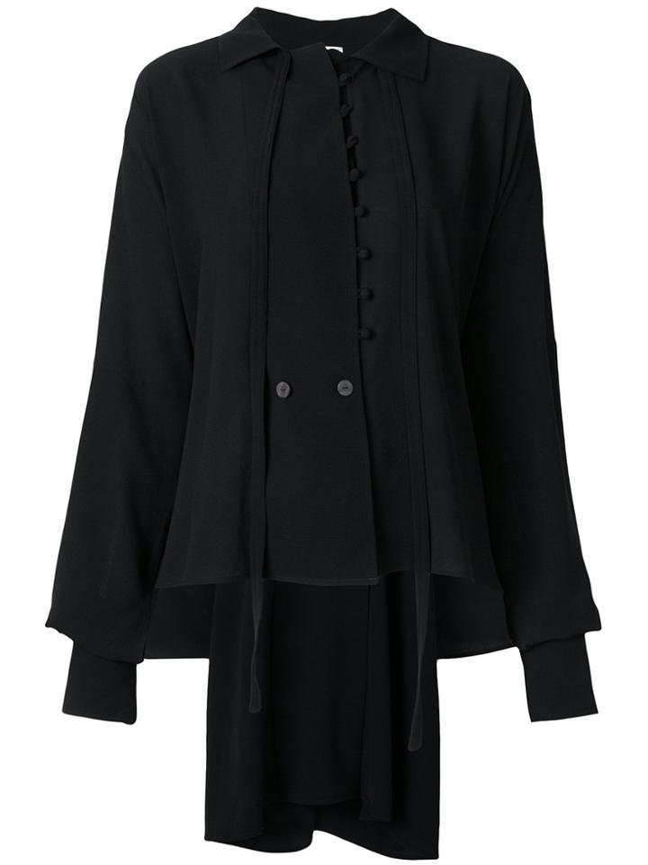 Loewe Front Button Placket Blouse - Black