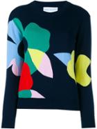 Mira Mikati Floral Intarsia Knit Sweater