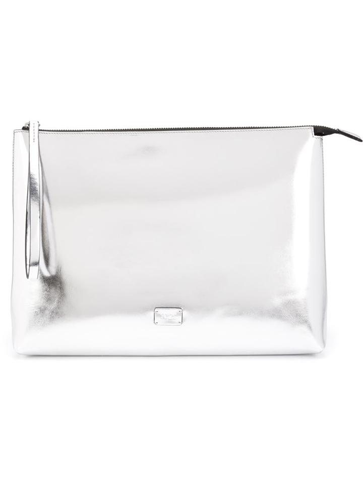 No21 Metallic Zipped Clutch
