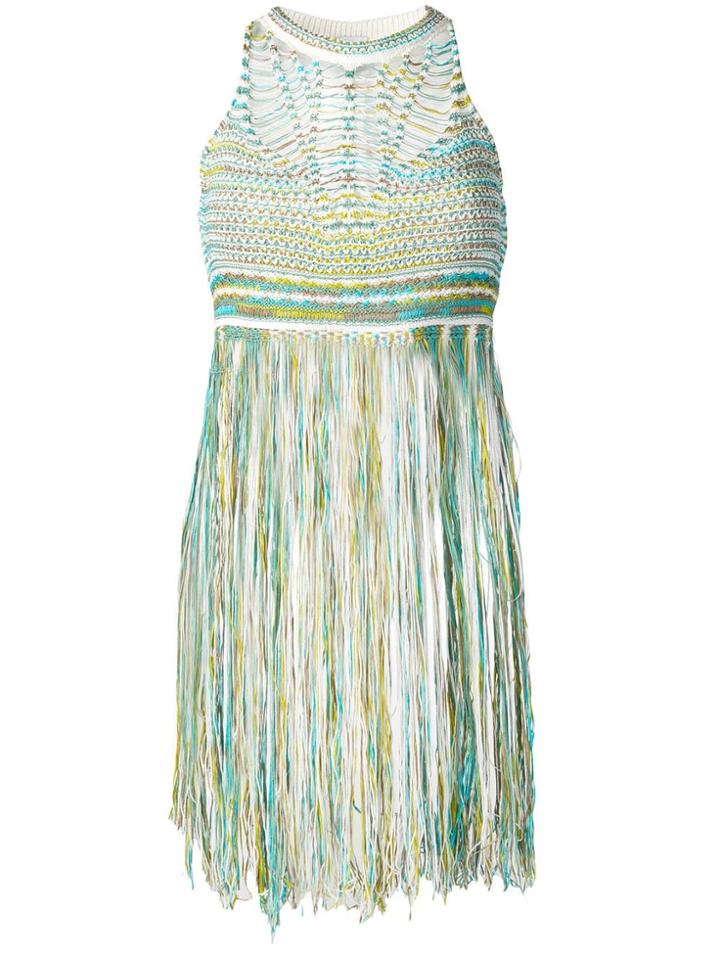 M Missoni Fringed Macramé Blouse - White