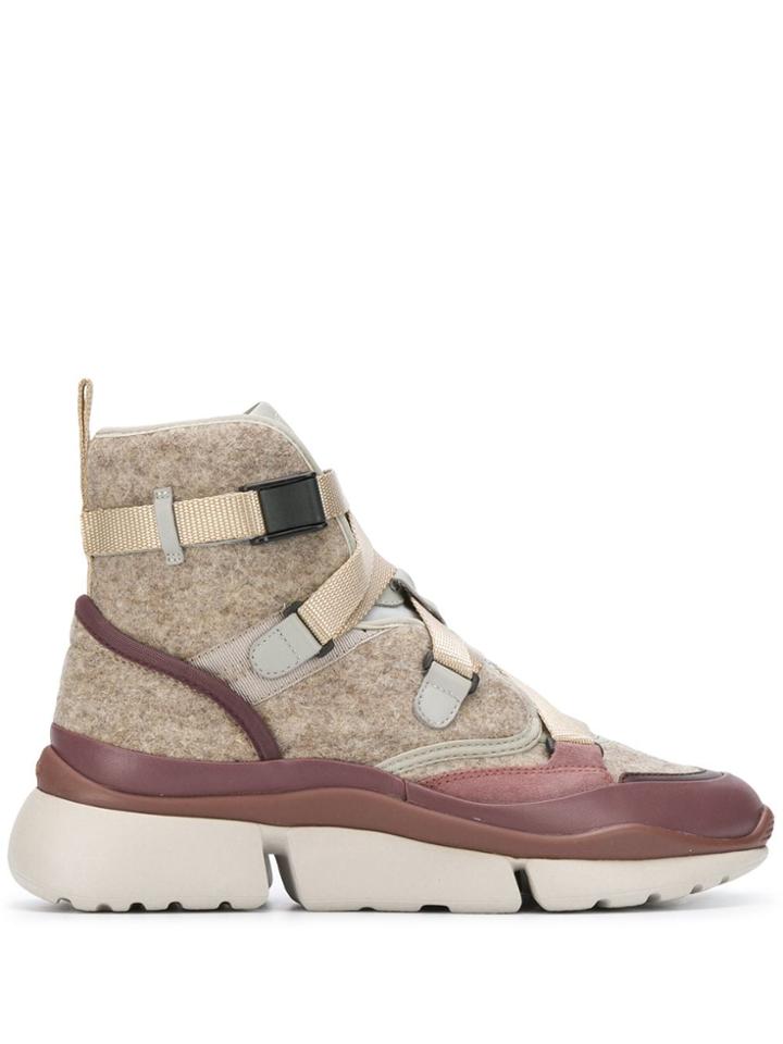 Chloé Sonnie High-top Sneakers - Neutrals
