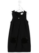 Armani Junior Pleated Dress, Girl's, Size: 6 Yrs, Black