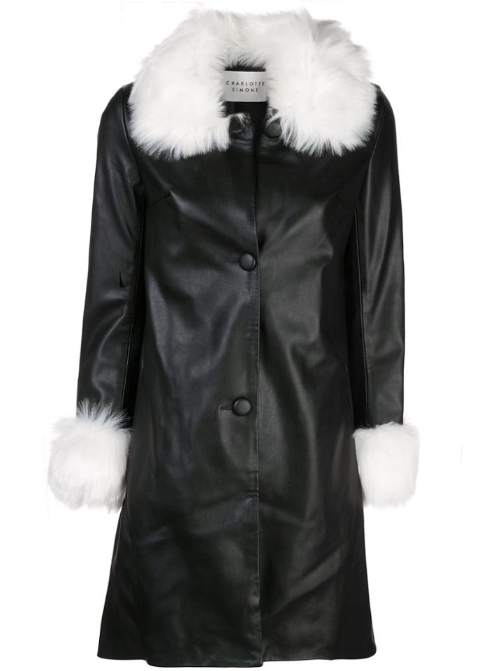 Charlotte Simone Chloe Faux Fur-trimmed Jacket - Black