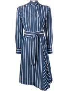 Brunello Cucinelli Striped Shirt Dress - Blue