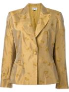 Giorgio Armani Vintage Floral Woven Blazer, Women's, Size: 46, Brown