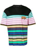 Prada Stripe Print T-shirt - Black