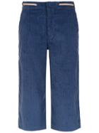 Tufi Duek Velvet Cropped Trousers - Blue