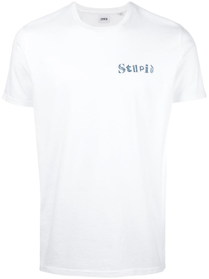 Edwin Stupid T-shirt, Men's, Size: Xl, White, Cotton