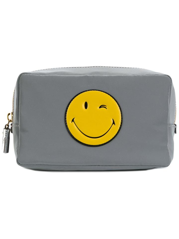 Anya Hindmarch Smiley Make-up Bag - Grey