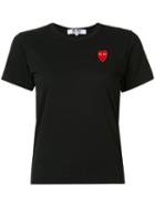 Comme Des Garçons Play - Embroidered Heart T-shirt - Women - Cotton - L, Black, Cotton