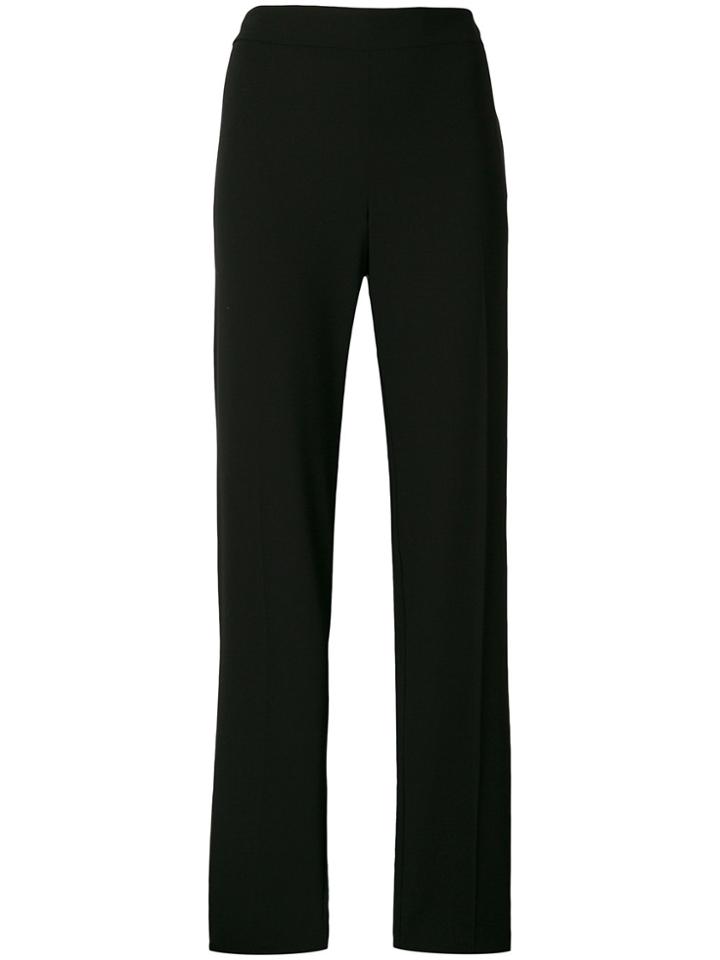 Emporio Armani Straight Tailored Trousers - Black