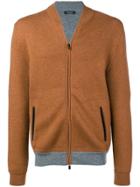 Ermenegildo Zegna Knitted Bomber Jacket - Brown