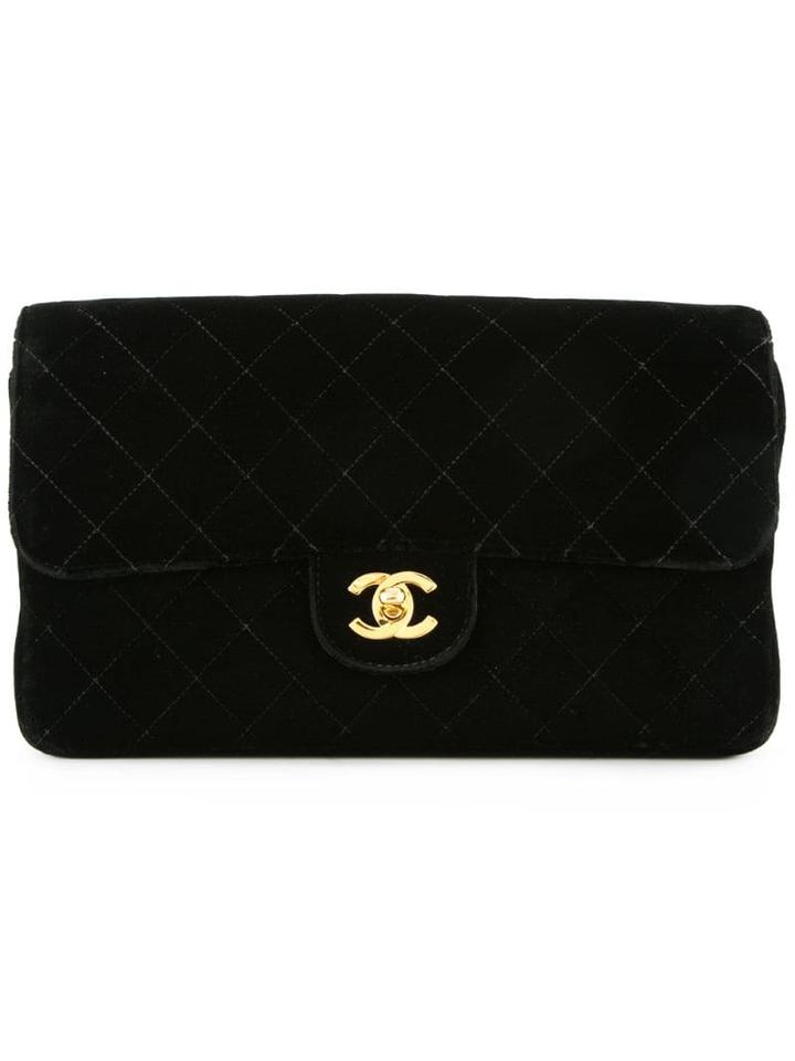 Chanel Pre-owned Quilted Cc Chain Backpack - Black