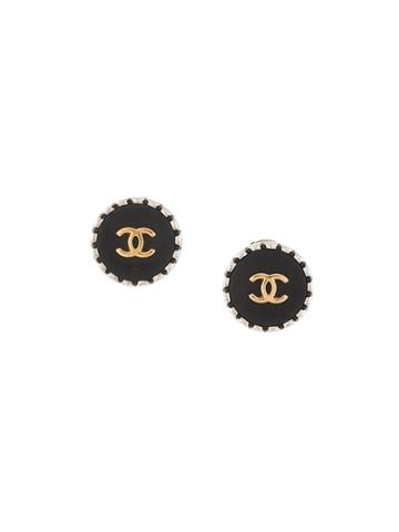 Chanel Pre-owned Chanel Cc Earrings - Black