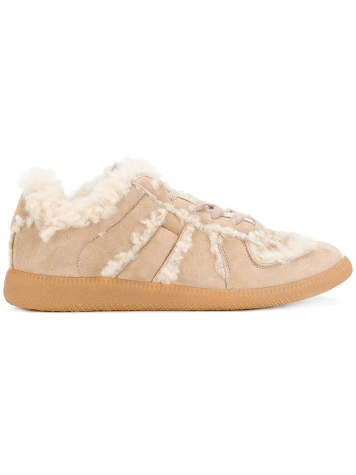 Maison Margiela Replica Shearling Sneakers - Nude & Neutrals
