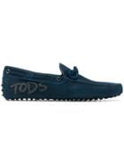 Tod's Leather-appliquéd Loafers - Blue