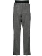 Helmut Lang Logo Waistband Straight Trousers - Grey