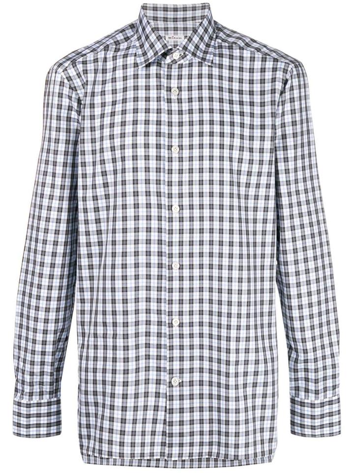 Kiton Checked Button Shirt - Grey