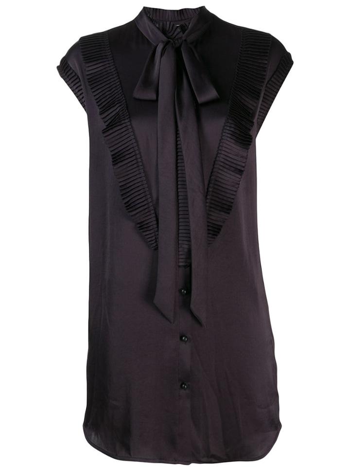 Coach Micro Pleated Shirt Dress - Blue