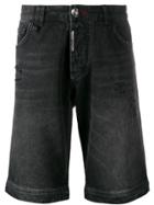 Philipp Plein Denim Shorts - Black