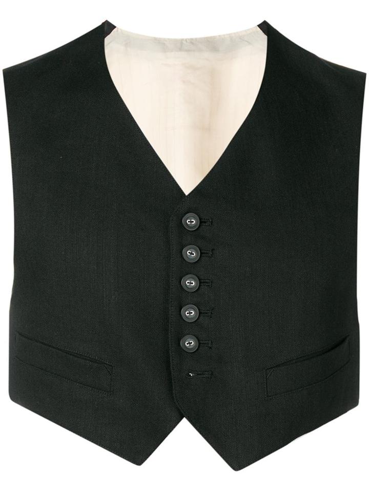 Jean Paul Gaultier Pre-owned Cropped Waistcoat - Black